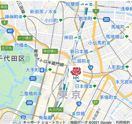 日比谷花壇の地図