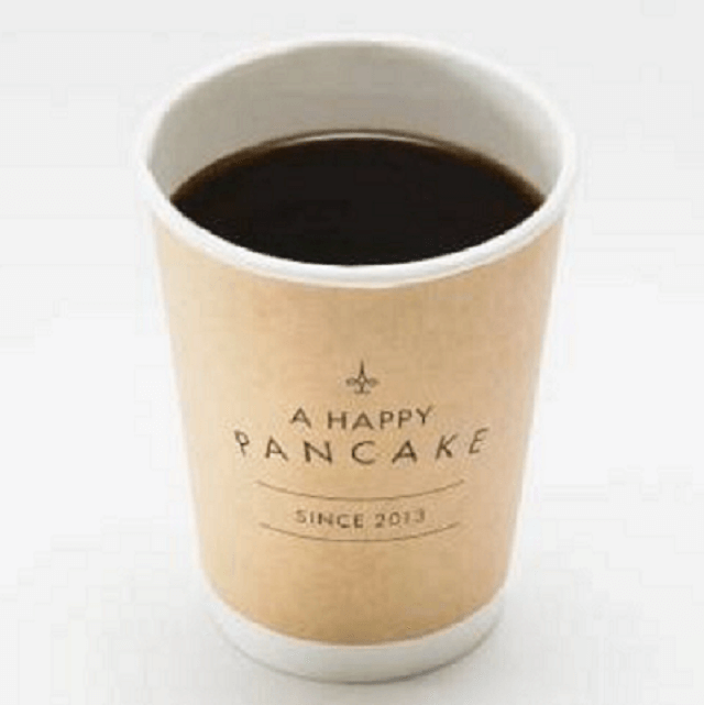 幸せのパンケーキのホットコーヒー